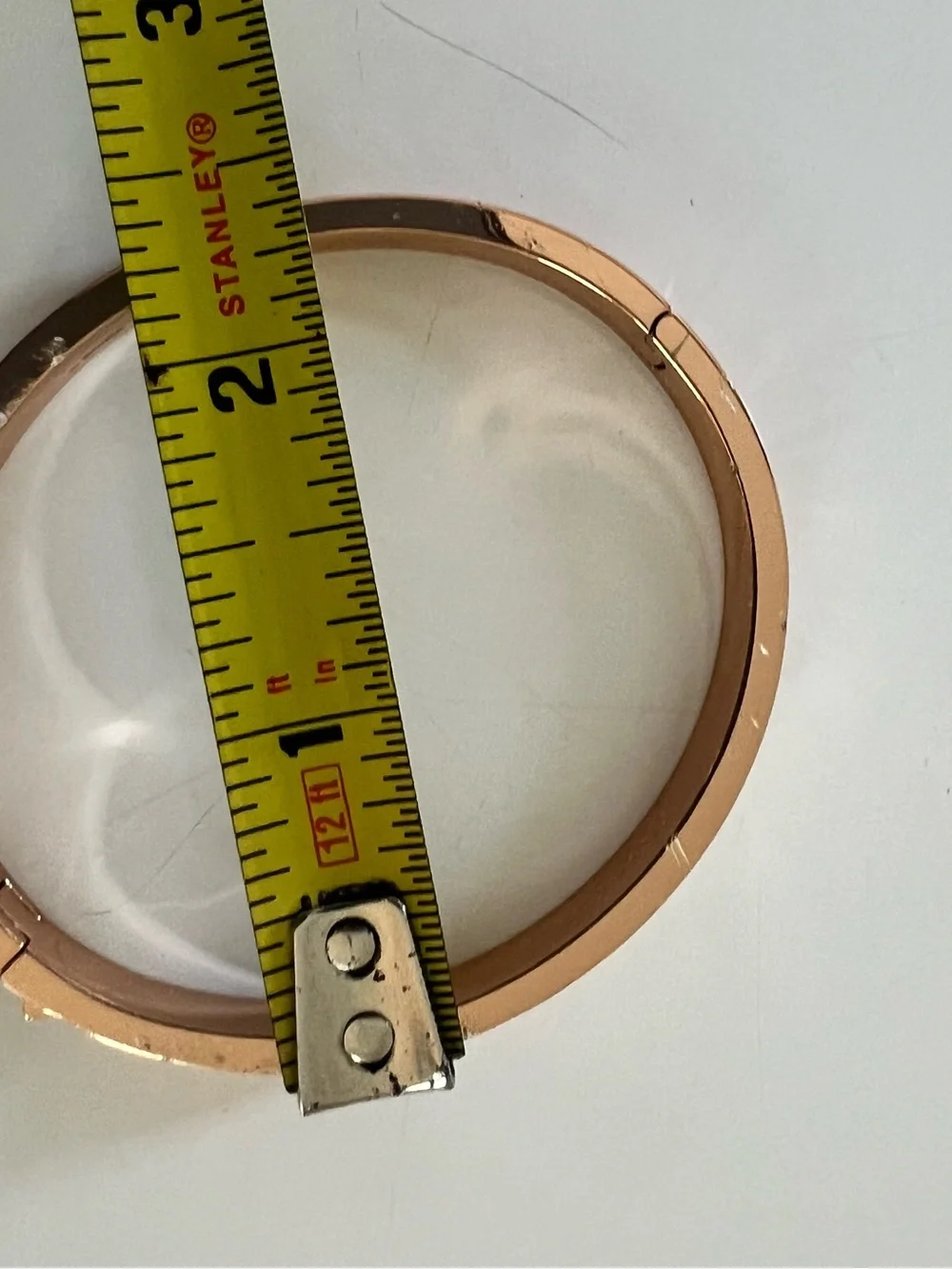 Coach Signature Hinged Bangle Bracelet in Rose Gold CX686